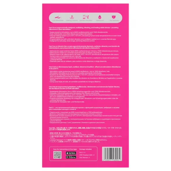 LOVENSE Osci 3 - vibrator met klitorisstimulator (roze)