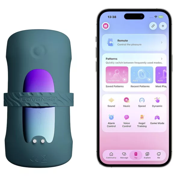 Lovense Gush 2 - app-gestuurde eikelvibrator (turkoois)