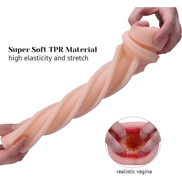 Tracy's Dog - masturbator cup - levensechte kont - zwart/natuurlijk