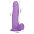Tracy's Dog Jelly 8 - zuignap dildo met testikels (paars)