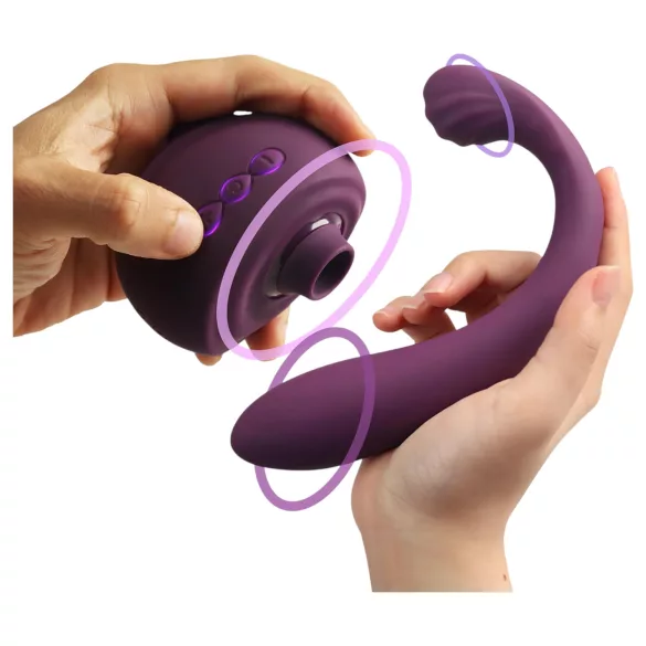 Tracy's Dog OG 3 - luchtdruk vibrator met G-spot stimulatie - paars