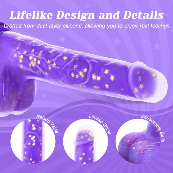 Tracy's Dog Jelivoy - realistische vibrator - 22cm - paars