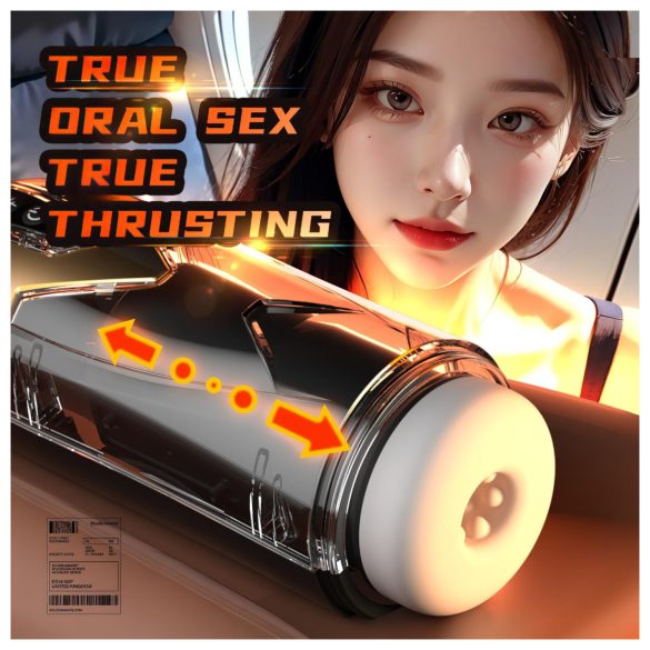 Leopard - masturbator met zuigfunctie - zwart