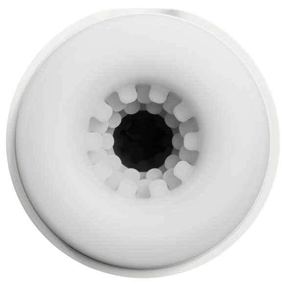 Leopard - masturbator met zuigfunctie en vibratie - wit