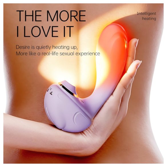 Leopard - vibrerende zuigvibrator - paars