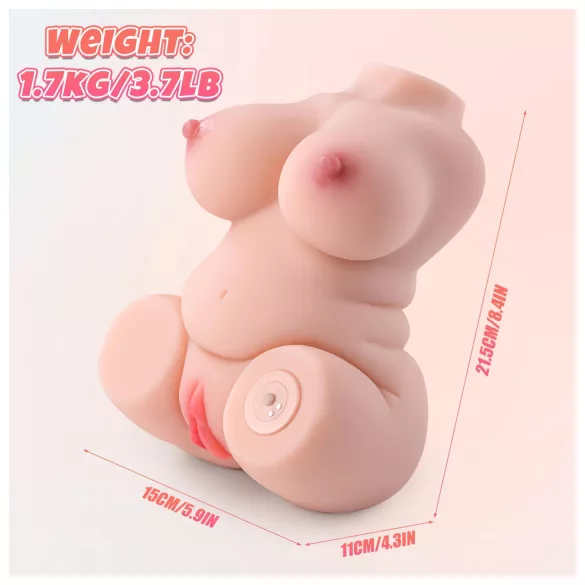 Lonely - levensechte, vibrerende torso-masturbator voor mannen (huidskleurig)