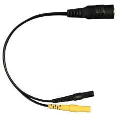   DG-LAB - elektrodeverdeler van 2,5 mm‑aansluiting naar 2 mm (zwart)