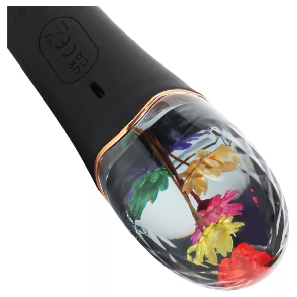 LOVISS Flower - clitoris- en G-spot vibrator met arm (zwart)