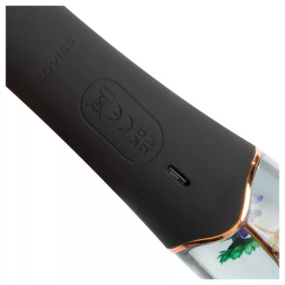 LOVISS Flower - clitoris- en G-spot vibrator met arm (zwart)