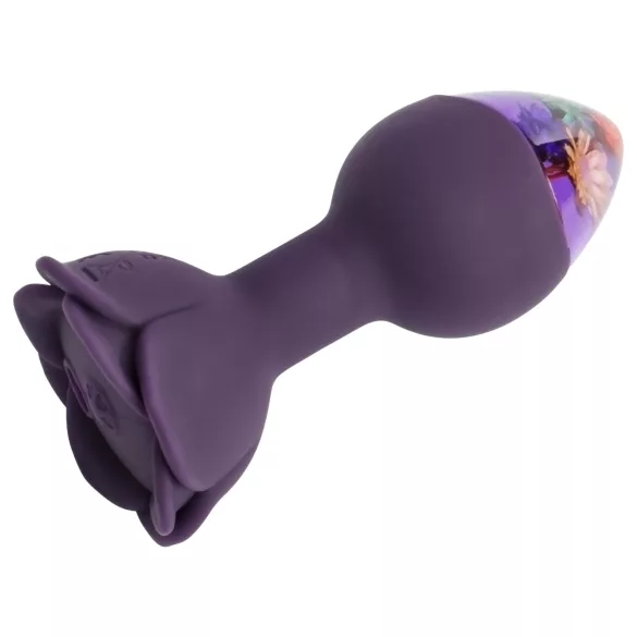 LOVISS Flower - anale vibrator met afstandsbediening (paars)
