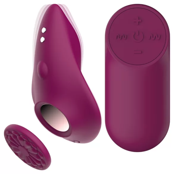 Passion Play - afstandsbedienbare, magnetische slipjesvibrator (bordeaux)