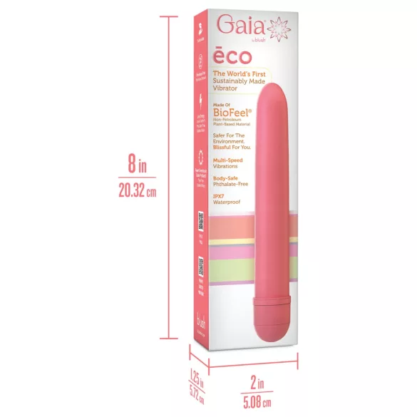 Gaia Eco L - vibrator - milieuvriendelijk - groot - roze