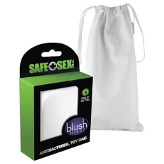 Safe Sex - antibacteriële discrete opbergtas (wit, M)