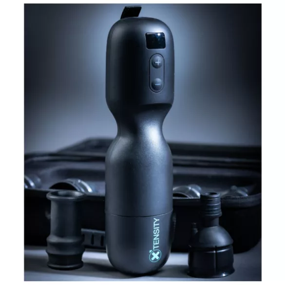 Xtensity 1 - masturbator met vacuüm en pulserende functie - zwart