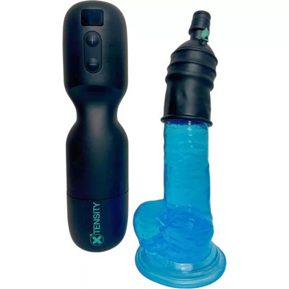 Xtensity 1 - masturbator met vacuüm en pulserende functie - zwart
