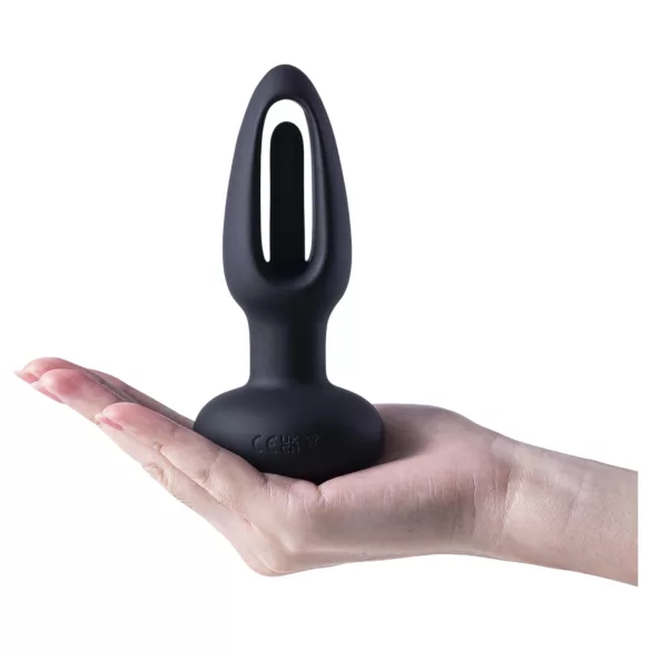 Honey Play Box Snuggy - anaal vibrator met tong - siliconen zwart