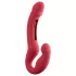 Honey Play Box Harmony Duo - app-gestuurde strap-on vibrator met tongfunctie (rood)