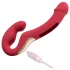Honey Play Box Harmony Duo - app-gestuurde strap-on vibrator met tongfunctie (rood)