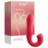 Honey Play Box Joi Thrust 2 - App-gestuurde stotende vibrator met tong (rood)