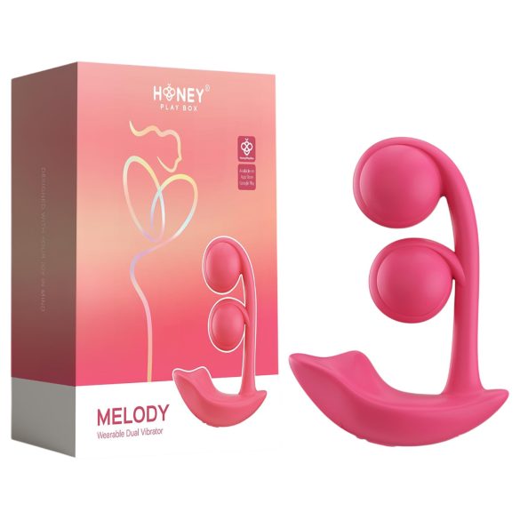 Honey Play Box Melody - slimme 2in1 parelvibrator (rood)