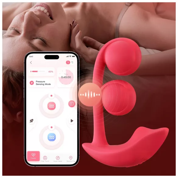 Honey Play Box Melody - vibrator met kralen en app - rood