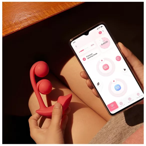 Honey Play Box Melody - vibrator met kralen en app - rood