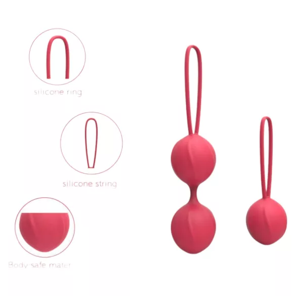 Cotoxo Cherry - Geisha balletjes set - 2-delig - Rood