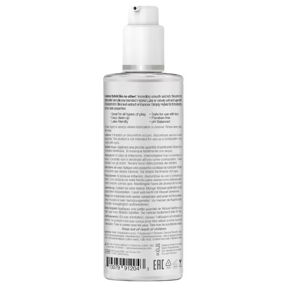 Wicked Simply Hybrid - glijmiddel op water- en siliconenbasis - 120ml