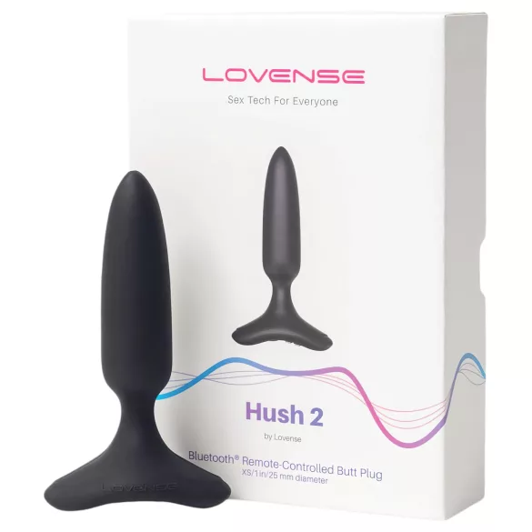 LOVENSE Hush 2 XS - oplaadbare kleine anale vibrator (25 mm) - zwart