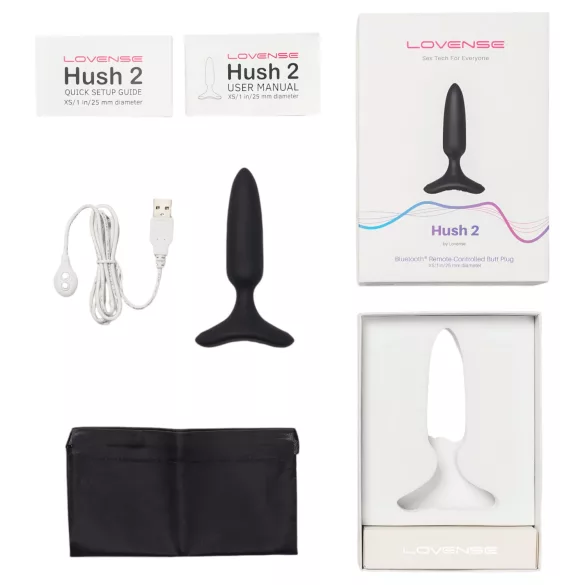 LOVENSE Hush 2 XS - oplaadbare kleine anale vibrator (25 mm) - zwart