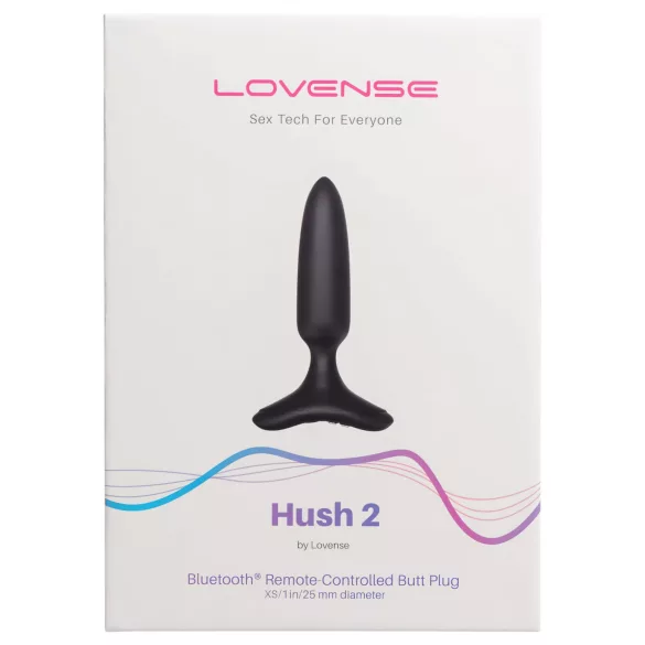 LOVENSE Hush 2 XS - oplaadbare kleine anale vibrator (25 mm) - zwart