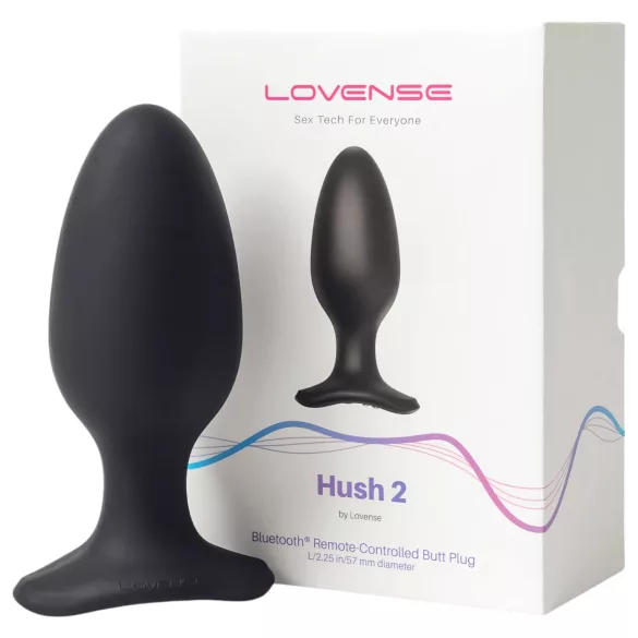 LOVENSE Hush 2 L - kleine oplaadbare anale vibrator (57 mm) - zwart