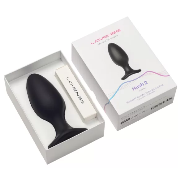 LOVENSE Hush 2 L - kleine oplaadbare anale vibrator (57 mm) - zwart