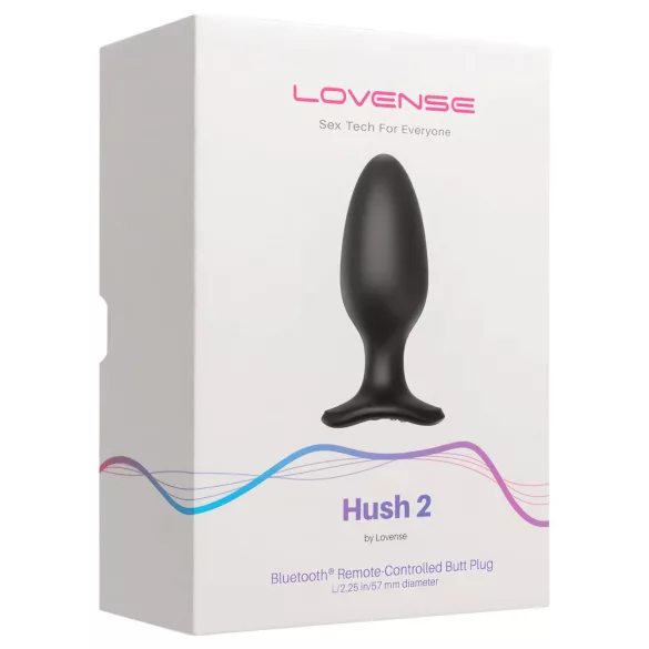 LOVENSE Hush 2 L - kleine oplaadbare anale vibrator (57 mm) - zwart