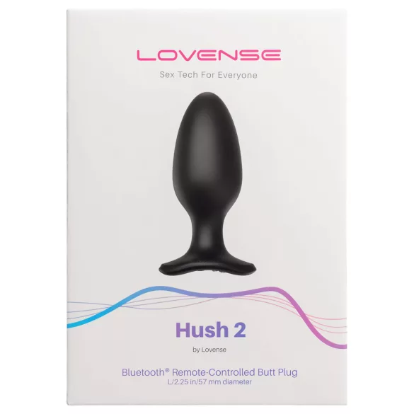 LOVENSE Hush 2 L - kleine oplaadbare anale vibrator (57 mm) - zwart
