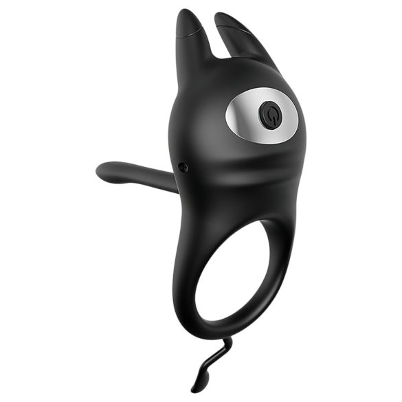 AlvUp - vibrerende penisring met clitorisstimulator (zwart)