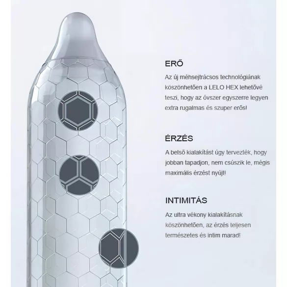 LELO Hex Original - condooms - ultradun latex - 3 stuks