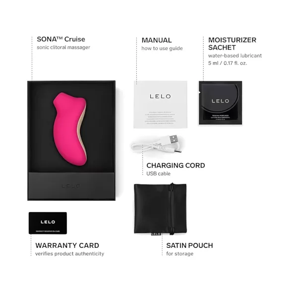 LELO Sona Cruise - clitorisstimulator met geluidsgolven - rood