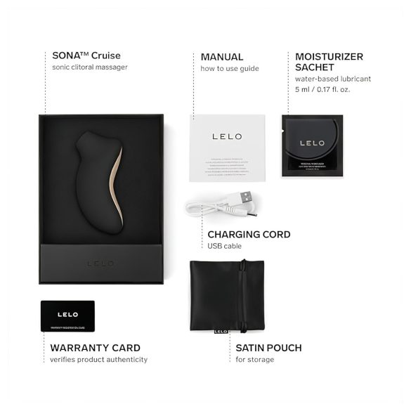 LELO Sona Cruise - geluidsgolf clitorisstimulator (zwart)