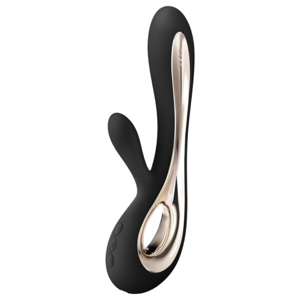 LELO Soraya 2 - oplaadbare, waterdichte vibrator met clitorisstimulator (zwart)