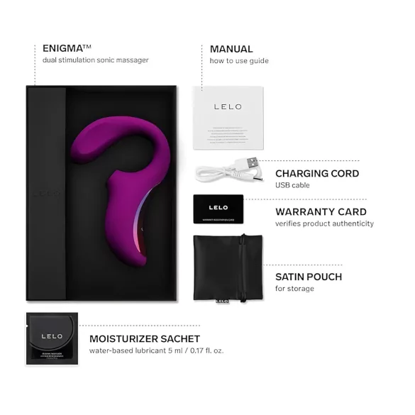 LELO Enigma - G-spot en clitoris vibrator - oplaadbaar - waterdicht - paars
