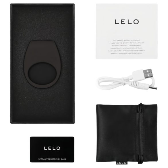 LELO Tor 3 - vibrerende penisring - oplaadbaar, slim - zwart
