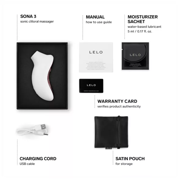 LELO Sona 3 - clitorisstimulator met geluidsgolven - wit
