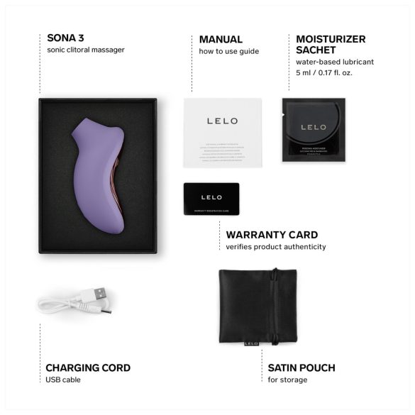 LELO Sona 3 - clitorisstimulator met geluidsgolven - lavendel