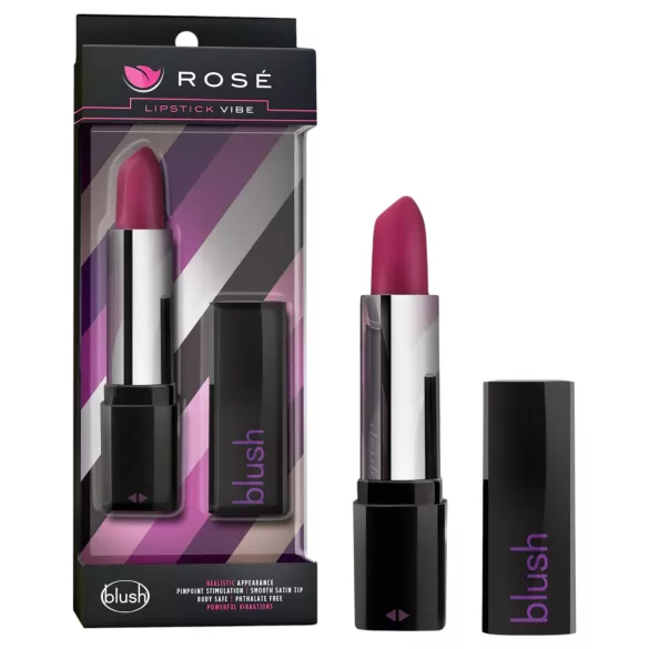 Blush Lipstick Rosé - lipstickvibrator (zwart‑roze)