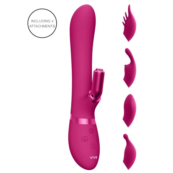 Vive Chou - Oplaadbare Clitorale Vibrator met Verwisselbare Kop (Roze)