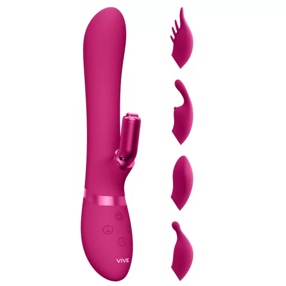 Vive Chou - oplaadbare clitorisstimulator met verwisselbare kop - roze