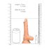 RealRock Dong 7 - levensechte dildo met ballen (17 cm) - natuurkleur