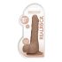 RealRock Dong 10 - levensechte dildo met testikels (25 cm) - donker natuur