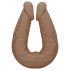RealRock Dubbele Dildo 14 - dubbelzijdig (36 cm) - donker natuur